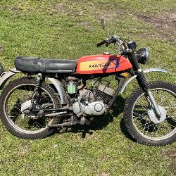 1971 Kawasaki 100 Dirt Bike with 1,246 Miles