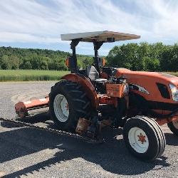 2005 New Holland TN70A Tractor With Read And Side Mower
