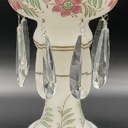 Vintage Pearl White Mantle Luster Vase