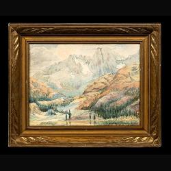 Sydney Laurence Alaskan Mountainscape Watercolor