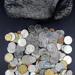 Large Lot of Foreign Coins in Pouch