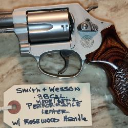 Smith & Wesson Model 637-2 Performance Center Handgun Pistol w/ Rosewood Grips-2