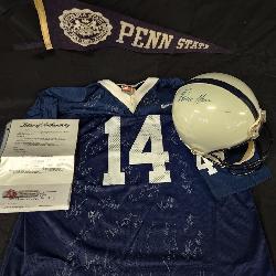 1996 Penn State Football Signed Jersey w/ Joe Paterno and Franco Harris Signed Full Size Helmet