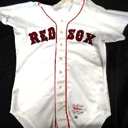 1988 Boston Red Sox, Spike Owen Game Used Baseball Jersey