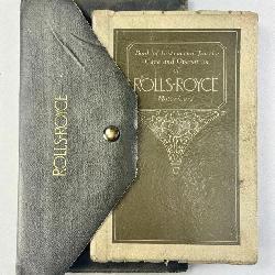 Rolls-Royce, 1927 Book of Instruction for the..