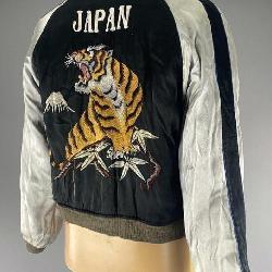 Silk Embroidered Japan Tour Jacket Tiger, Dragons