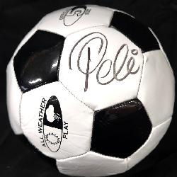 Soccer Legend, Pele Signed Soccer Ball w/ PSA Certification