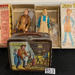 #853 Rifleman Lunchbox + Jane & Johnny West in boxes