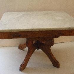 Marble top table  28x19x18