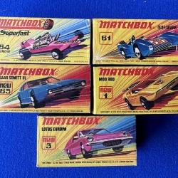 5 Vintage 1970's Matchbox Cars