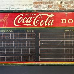 Coca Cola In Bottles 10' Advertising Sign Baseball Scoreboard