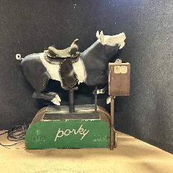Original Porky The Pig Child's Coin Operated Mechanical Ride