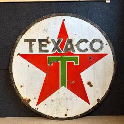 Texaco 1938 Double Sided Porcelain 6' Advertising Sign