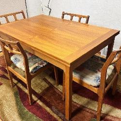 D-Scan Mid Century Teak Dining Table & Chairs