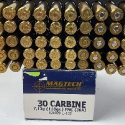 50 rds Magtech 30 Carbine 110 gr FMC Mixed lot