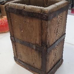 Antique Small Banded Wood Box