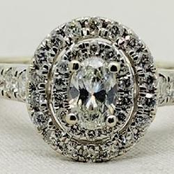 14KT WHITE GOLD 1.00CT DIAMOND RING WITH .25CT