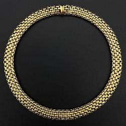 18K Yellow Gold Mesh Necklace