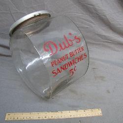 Vintage Dub's Peanut Butter Sandwich Glass Jar