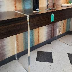 Wood and Lucite Console Table