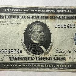 LARGE SIZE 1914 $20.00 Federal Reserve Note
