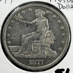 1877 US Trade Dollar 420 Grains .900 Silver