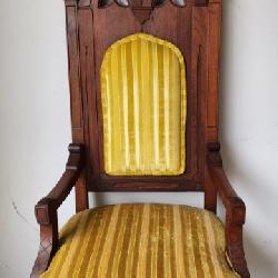 19th Century Gothic Deacon's Chair