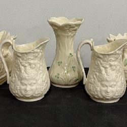 Belleek Vases, creamers, etc.