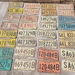 License plates from 1960s  1970s  & 1980s.
