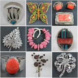 Sterling, silver, gold, bakelite and costume jewelry