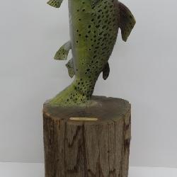 Carved trout by Dave Kober