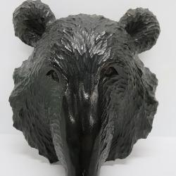 carved bear head