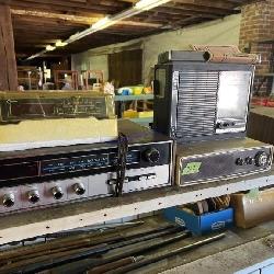 4 antique radios, Solid State, GE
