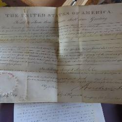 1831 Andrew Jackson Signed Land Grant