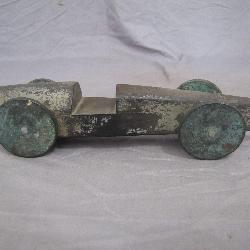 Rare, Antique Cast Iron/Pewter Derby Car