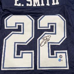 Emitt Smith Autographed Football Jersey - Beckett Certified