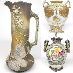 Antique Nippon Vase Collection Online Auction