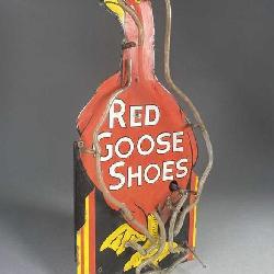 Red Goose Shoes Porcelain and Neon Sign