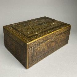 Antique Lacquer & Gilt Chinoiserie Box 19th C.