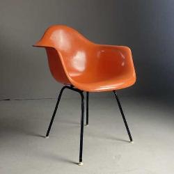 Charles Eames Herman Miller Orange Shell Chair