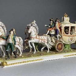 Scheibe-Alsbach Porcelain Carriage Group Napoleon