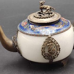 Cloisonne Small Metal Teapot