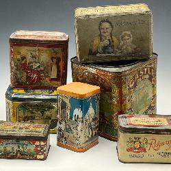Collection of Antique Tea Tins