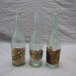3 Antique Glass F.G. Finley & Son Ginger Ale