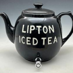 2 Gal. Hall China Lipton Teapot Dispenser (Not original spigot & lid)
