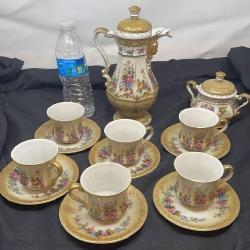 Royal Doulton Tea pitcher, sugar bowl , cups and