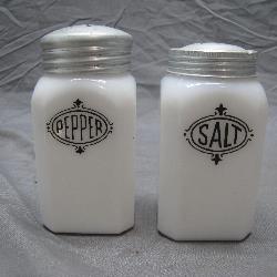 Vintage Hazel Atlas White Milk Glass Salt/Pepper
