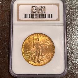 $20 Saint-Gaudens Gold Double Eagle MS62