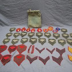 Assorted Lot Of WWII Patches W/Bag