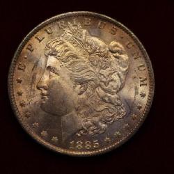 1885O Toned Morgan Silver Dollar
